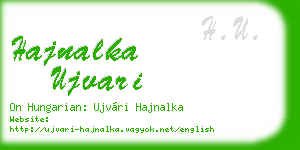 hajnalka ujvari business card