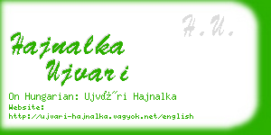 hajnalka ujvari business card